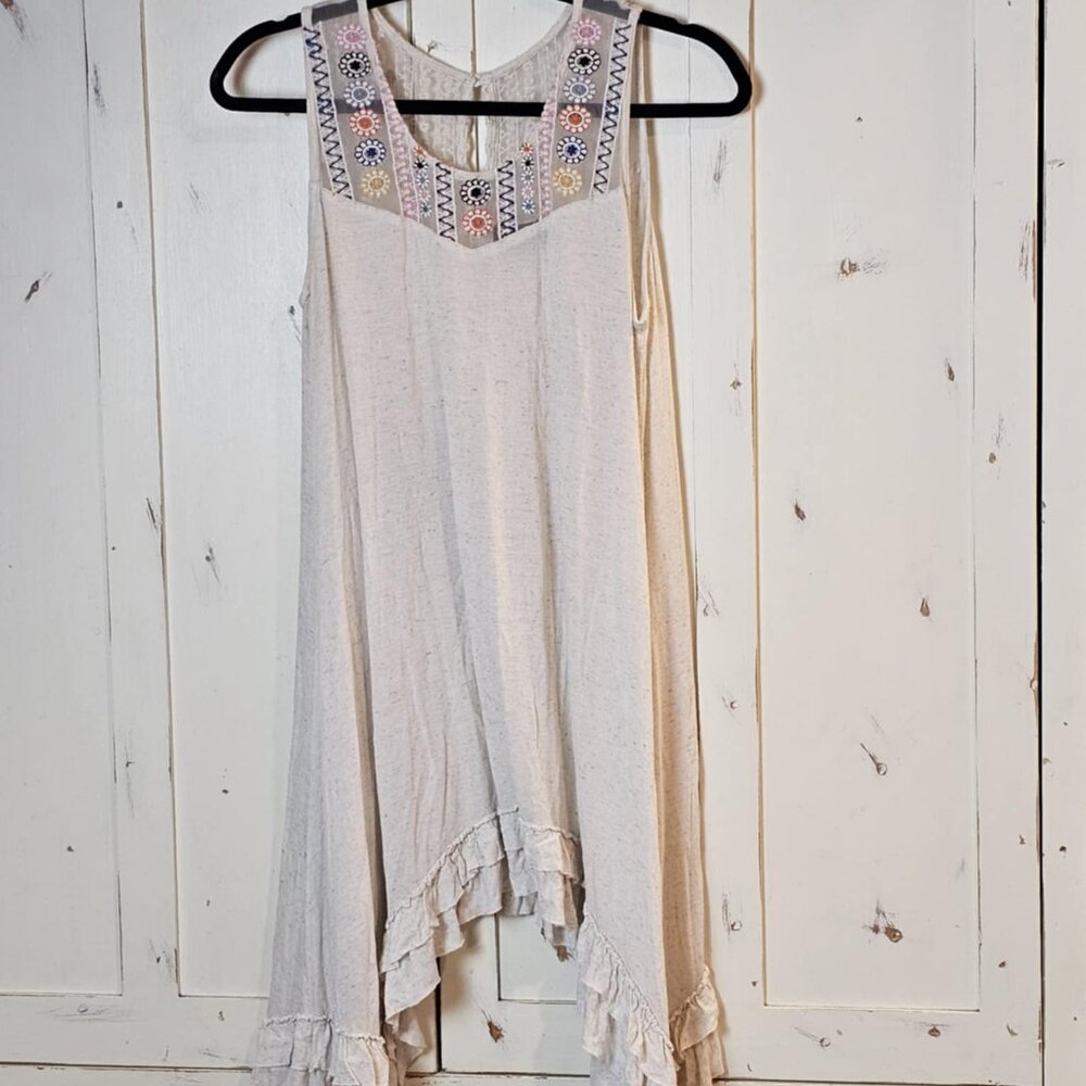 Avy del Amour Boho Lace Embroidered Tunic Top – Womens Size L